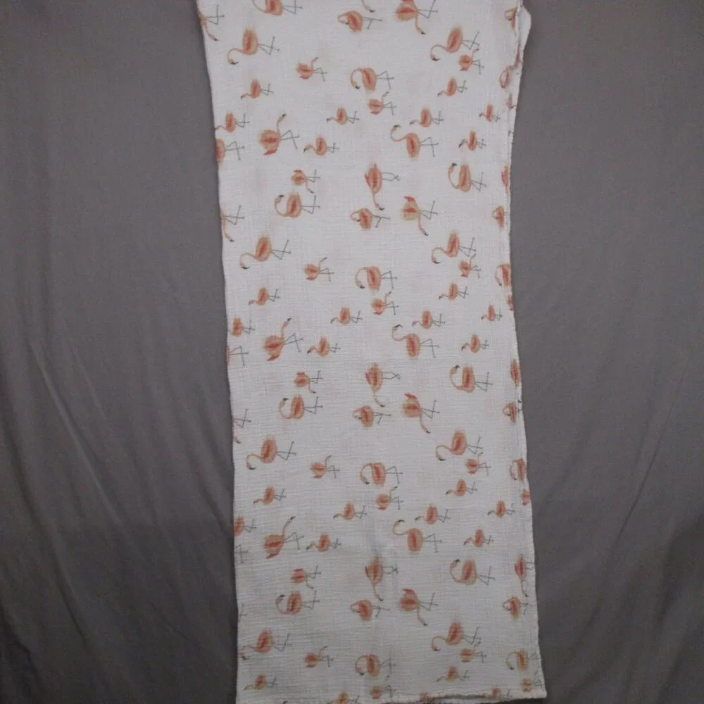 Flamingo Animal Print‎ Scarf Square White & Pink Women Size | O/S